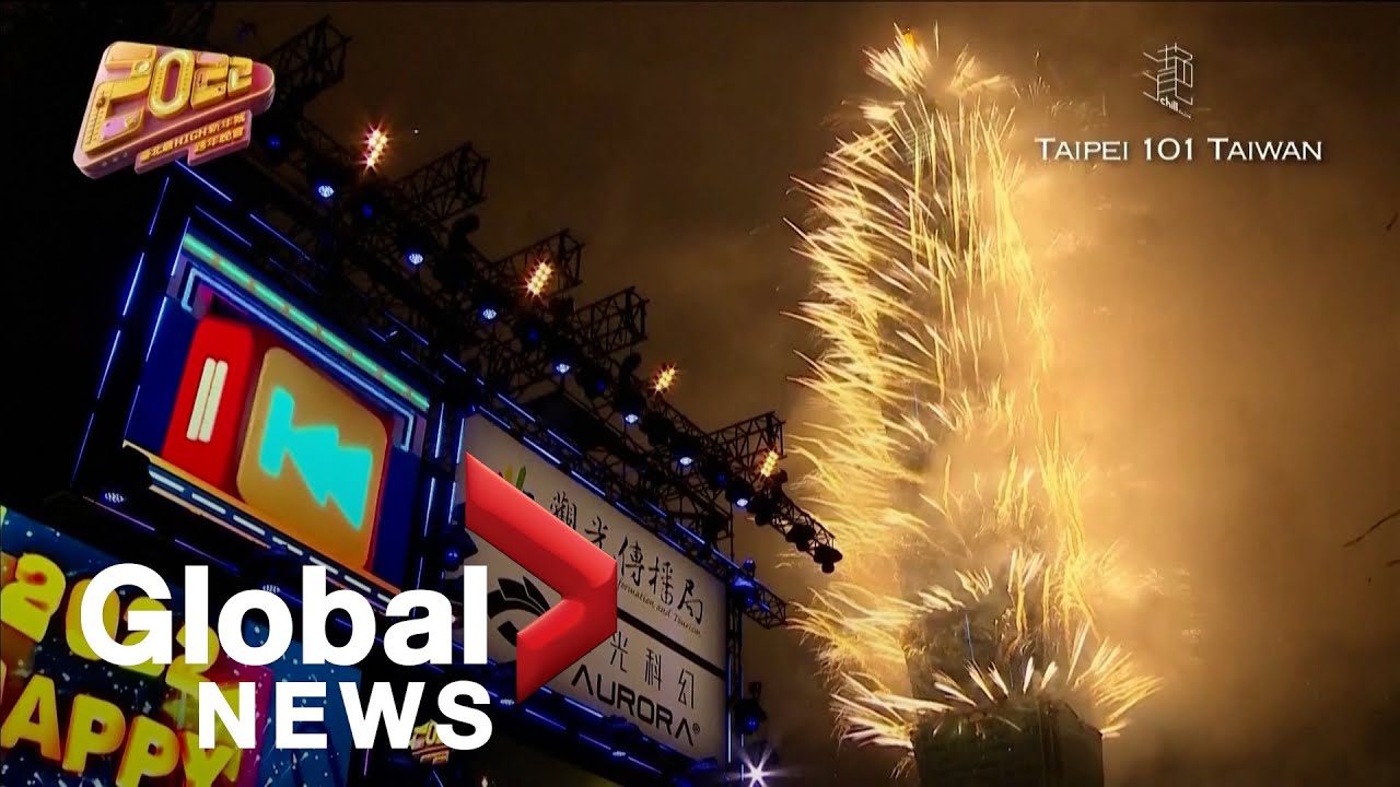 New Year's 2022: Taiwan shoots fireworks off iconic skyscraper Taipei 101