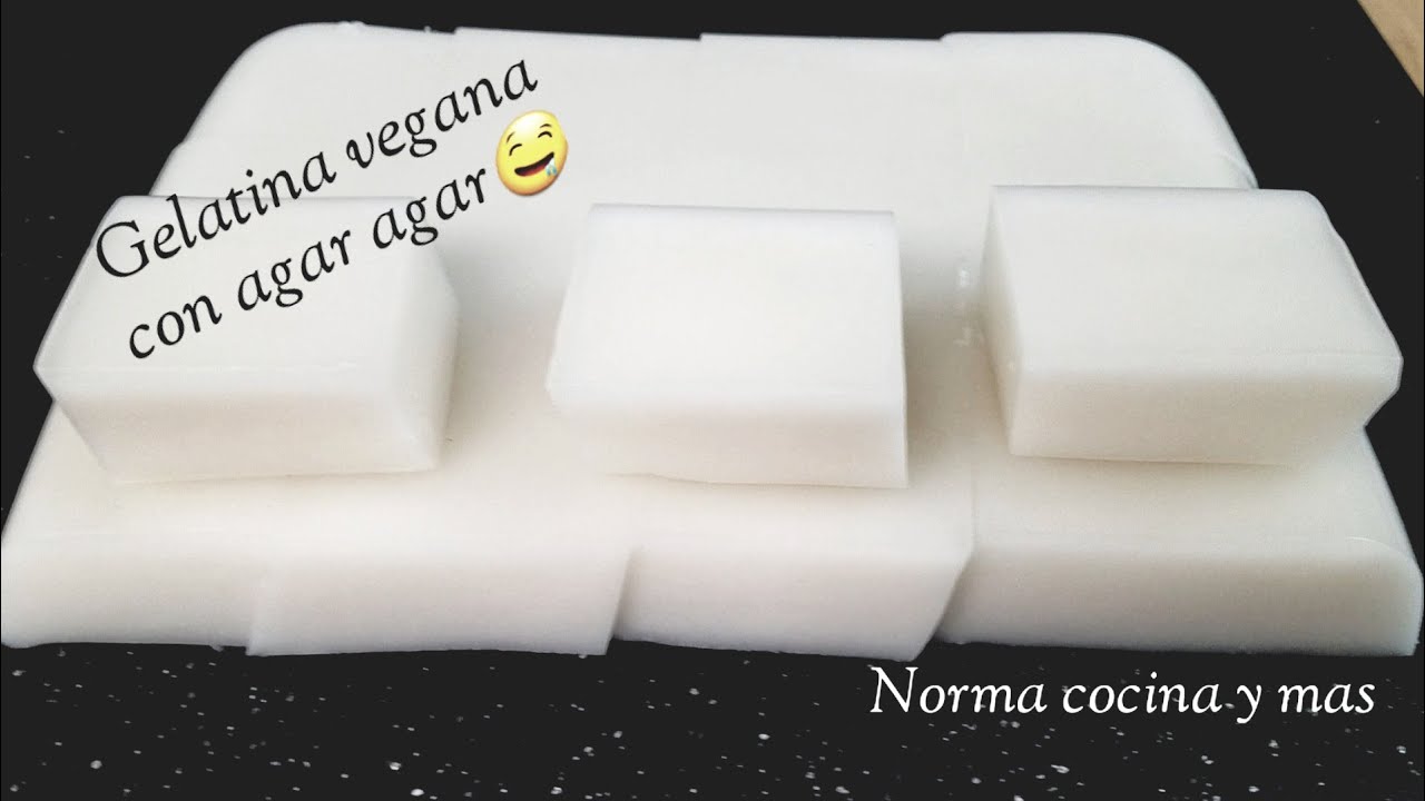 Gelatina de coco vegana/ con agar agar /receta economica