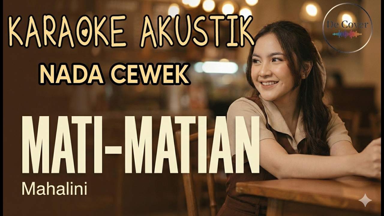MATI MATIAN KARAOKE Mahalini Versi Akustik Nada Cewek By De Cover Syahdu, Bikin Baper, Fresh 2026
