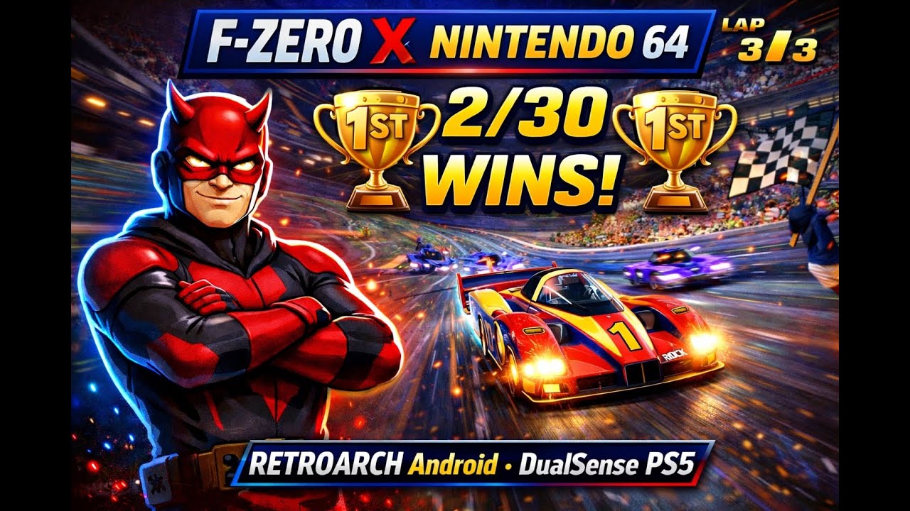 F-Zero X Nintendo 64 | Daredevil Wins 2/30 Races! Full Gameplay on RetroArch Android + DualSense PS5