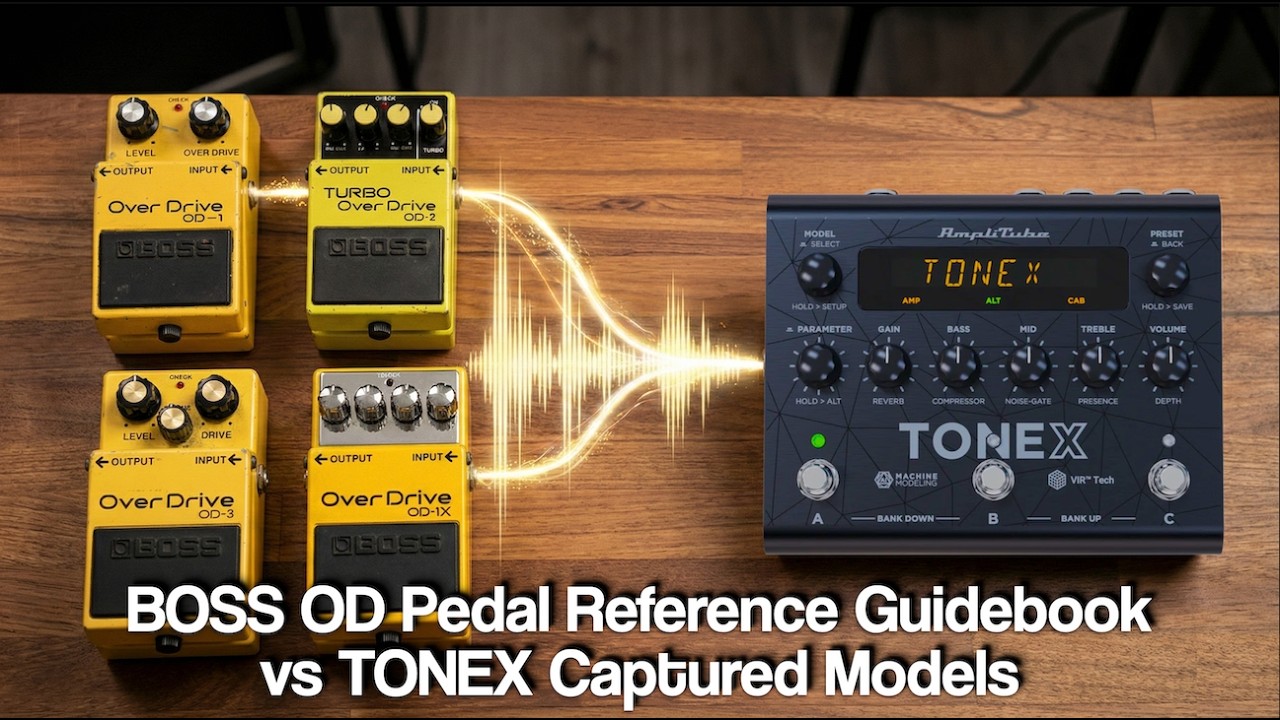BOSS OD-1 OD-2 OD-3 OD-1X DN-2 Official Settings vs TONEX Models: Complete Tone Reference #tonex