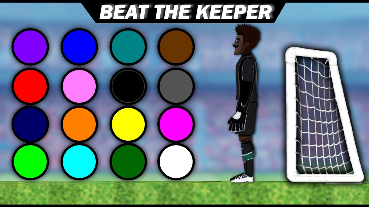 BEAT THE KEEPER | Color Marble Soccer Race Tournament #11