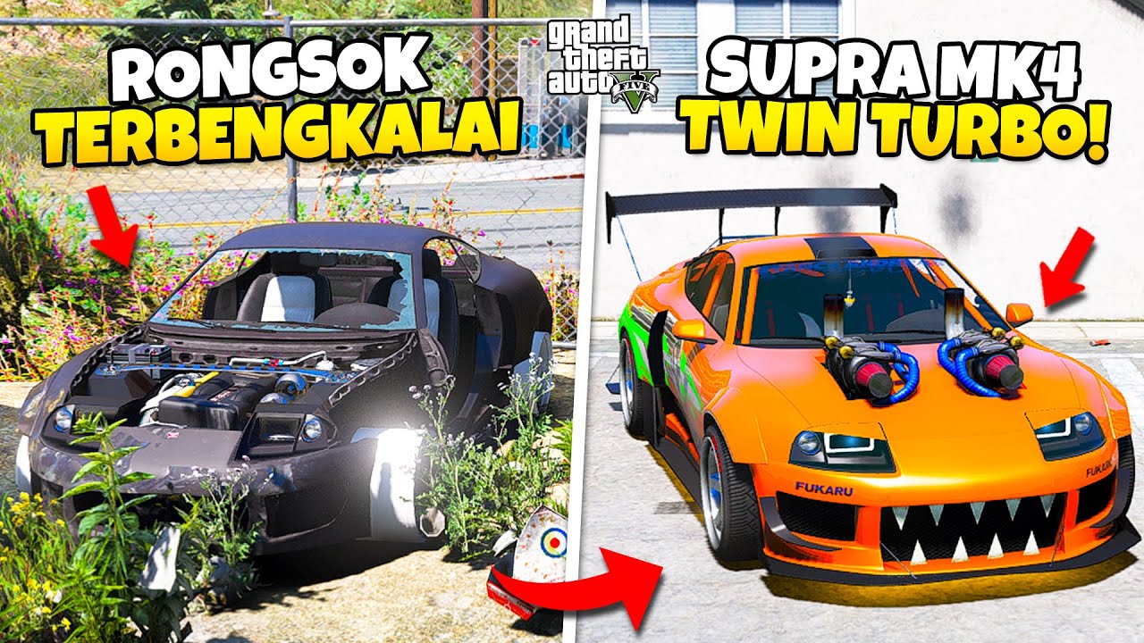 Aku Modifikasi Bangkai Supra MK 4 Jadi TwinTurbo! Gokil Banget - GTA 5 MOD