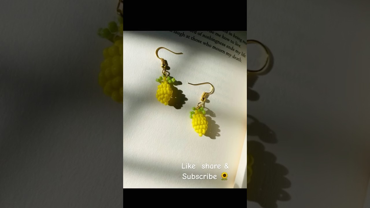 DIY lemon earrings 