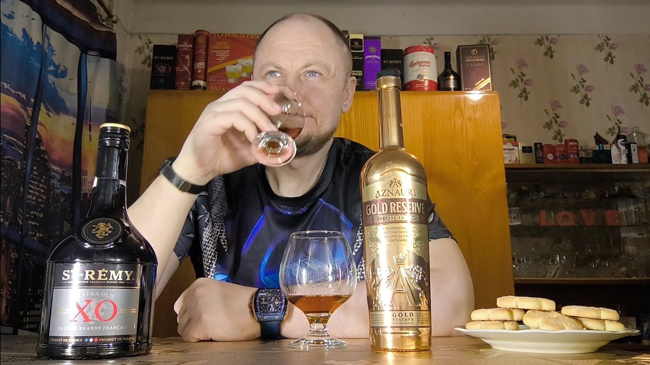 Обзор сравнение Бренди 🇫🇷🆚🇺🇦 Saint Remy XO 0.7л 40%  :Aznauri Gold Reserve 5 лет выдержки 0.5л 40%