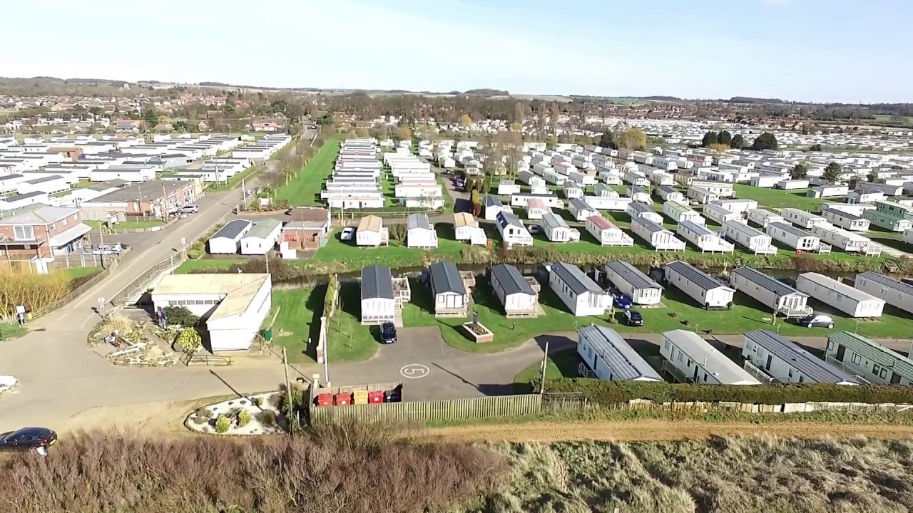 Heacham North Beach from the air.