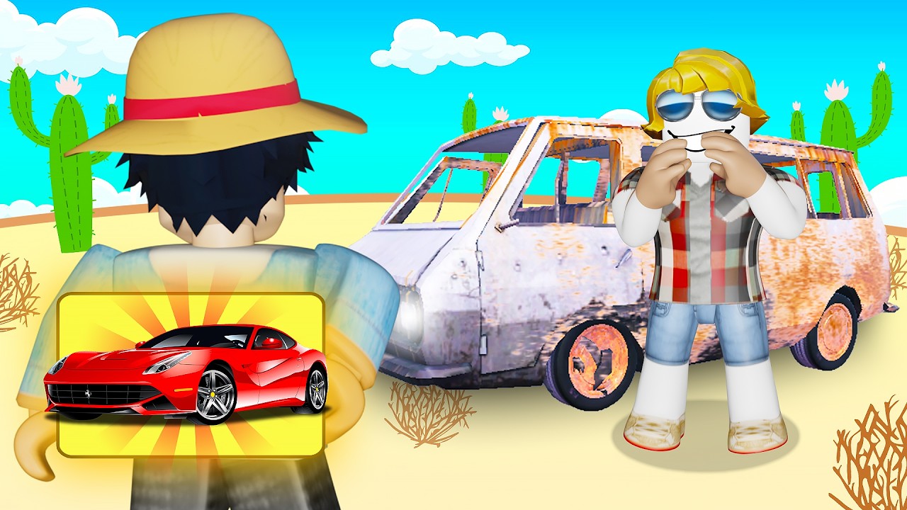 I Pretended To Be A NOOB in Roblox DUSTY TRIP RACE and Pranked Bob with SUPERCAR