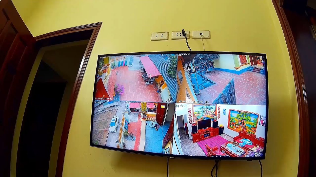 Thi công 4 mắt IP Ezviz + Xem trên TIVI cho chủ nhà | Anh Thành bán Gas Thôn Trại,Dị Sử, Mỹ Hào , HY