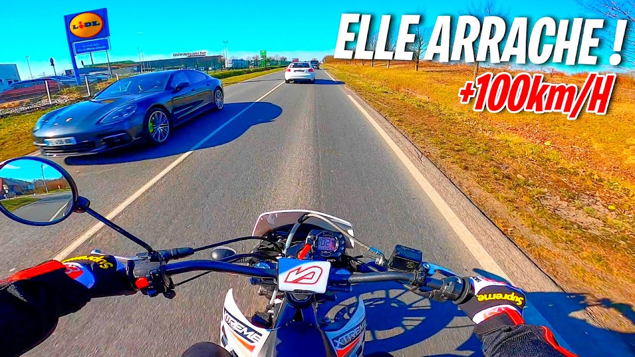 TEST DE MON NOUVEAU POT SUR MA MOTO ! (+100km/H)