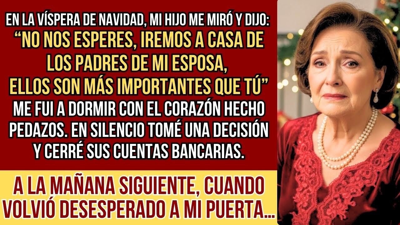 HISTORIAS REALES  Pasé la Navidad sola porque mi hijo prefirió a los suegros… A la mañana siguient