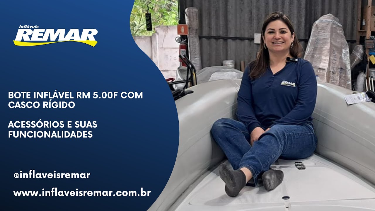 Bote RM 5.00F Casco de Fibra com Comando no Manch