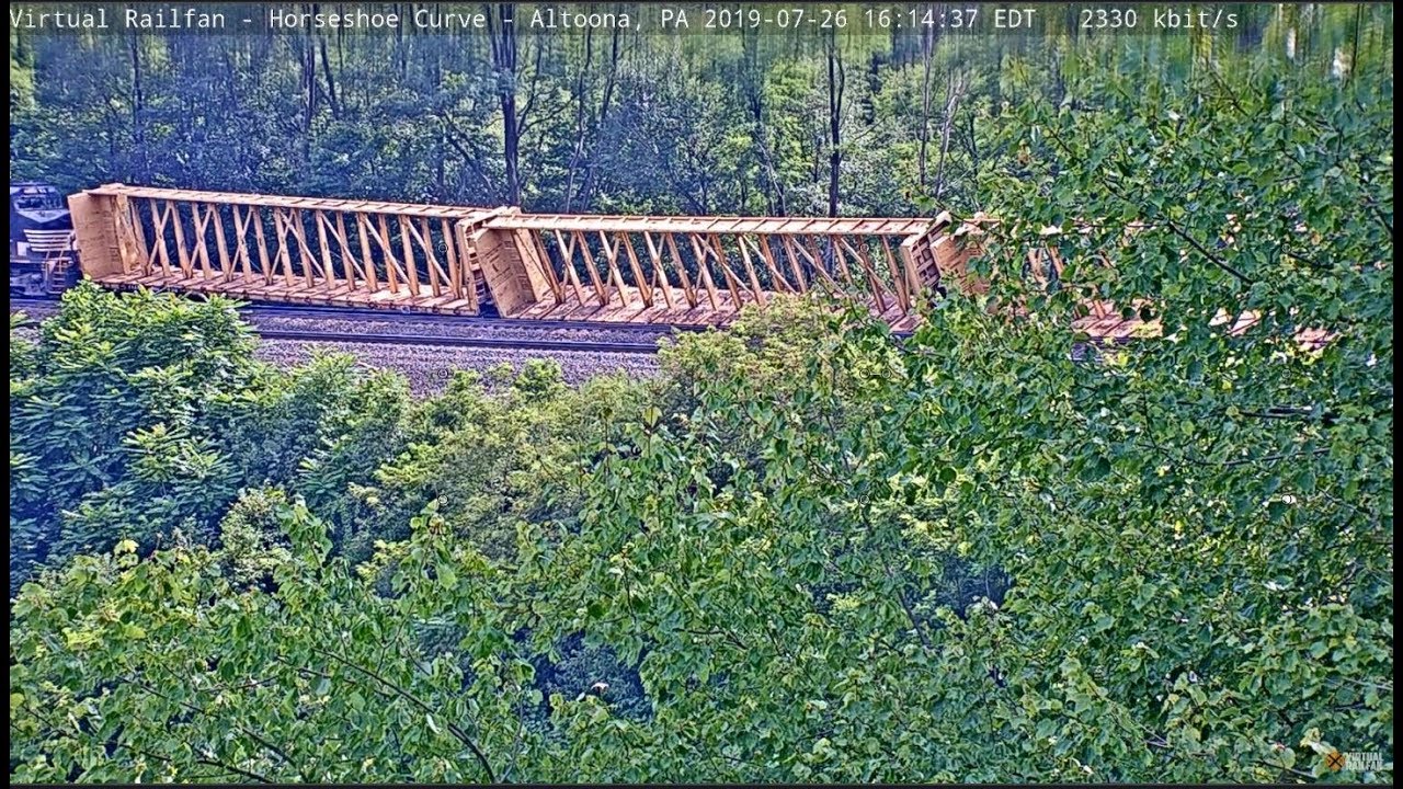 SECOND DERAILMENT IN 3 WEEKS! 7/26/2019  Horseshoe Curve, PA