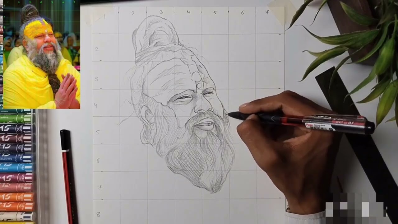Premanand ji maharaj drawing 