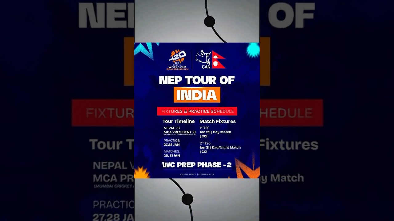 🚨 CAN Announces Nepal’s Preparation Series Ahead of T20 World Cup 2026 🇳🇵🔥