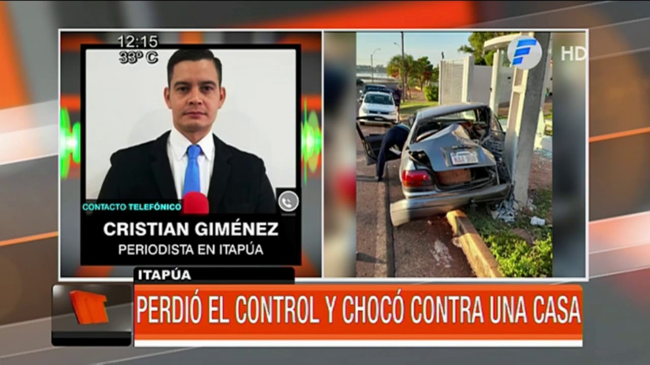 Perdi&oacute; el control de su auto y choc&oacute; contra una casa