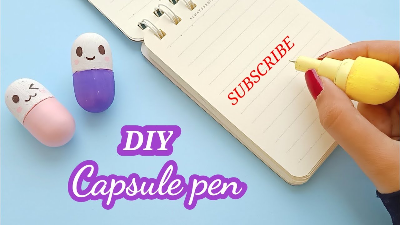 How to make Capsule Pen at home / DIY Capsule Pen Without Capsule / DIY Crafts Idea