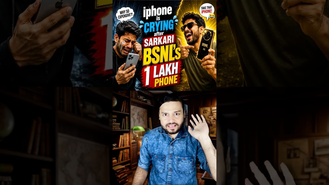 iPhone is &lsquo;Crying in Corner&rsquo; After Sakari BSNL&rsquo;s LAUNCHED New ₹1 Lakh Mobile Phone! #shorts