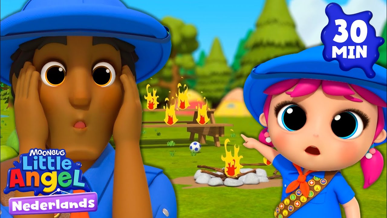 Brandweermannen redden de dag 🧑‍🚒| Little Angel | Moonbug Kids Nederlands - Kindertekenfilms