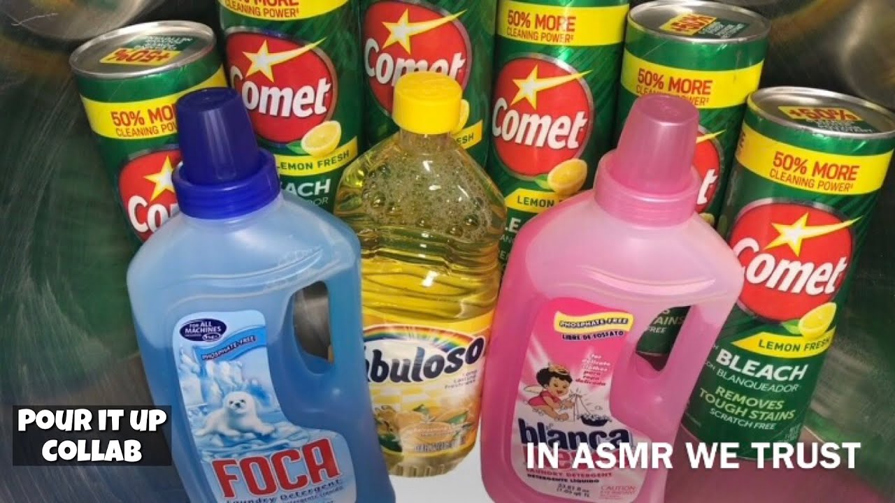 Asmr ⛲️ Pour it up Collab✨6x Lemon Comet, Foca, Blanca Nieves + Lemon Fabuloso✨Xtra Pine Rinse