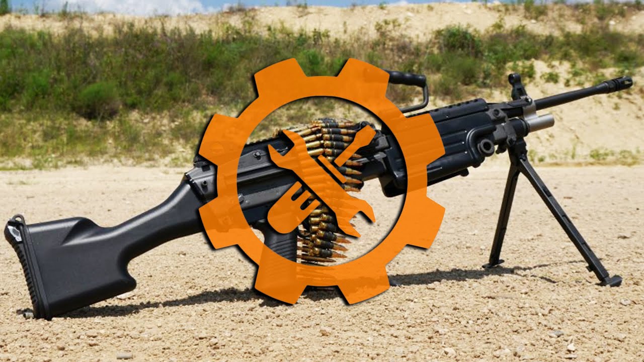 Полная разборка пулемета FN M249 SAW 