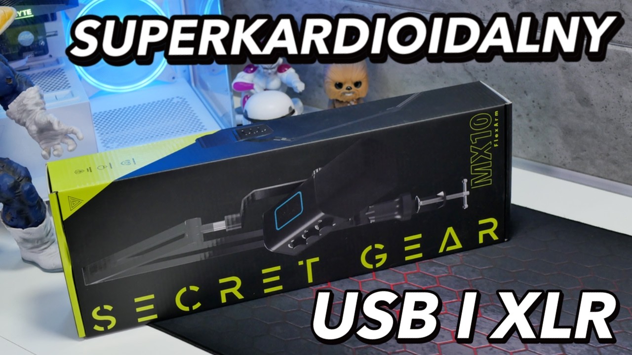 Mikrofon dynamiczny USB/XLR z praktycznym ramieniem - Secret Gear MX10 Flex Arm