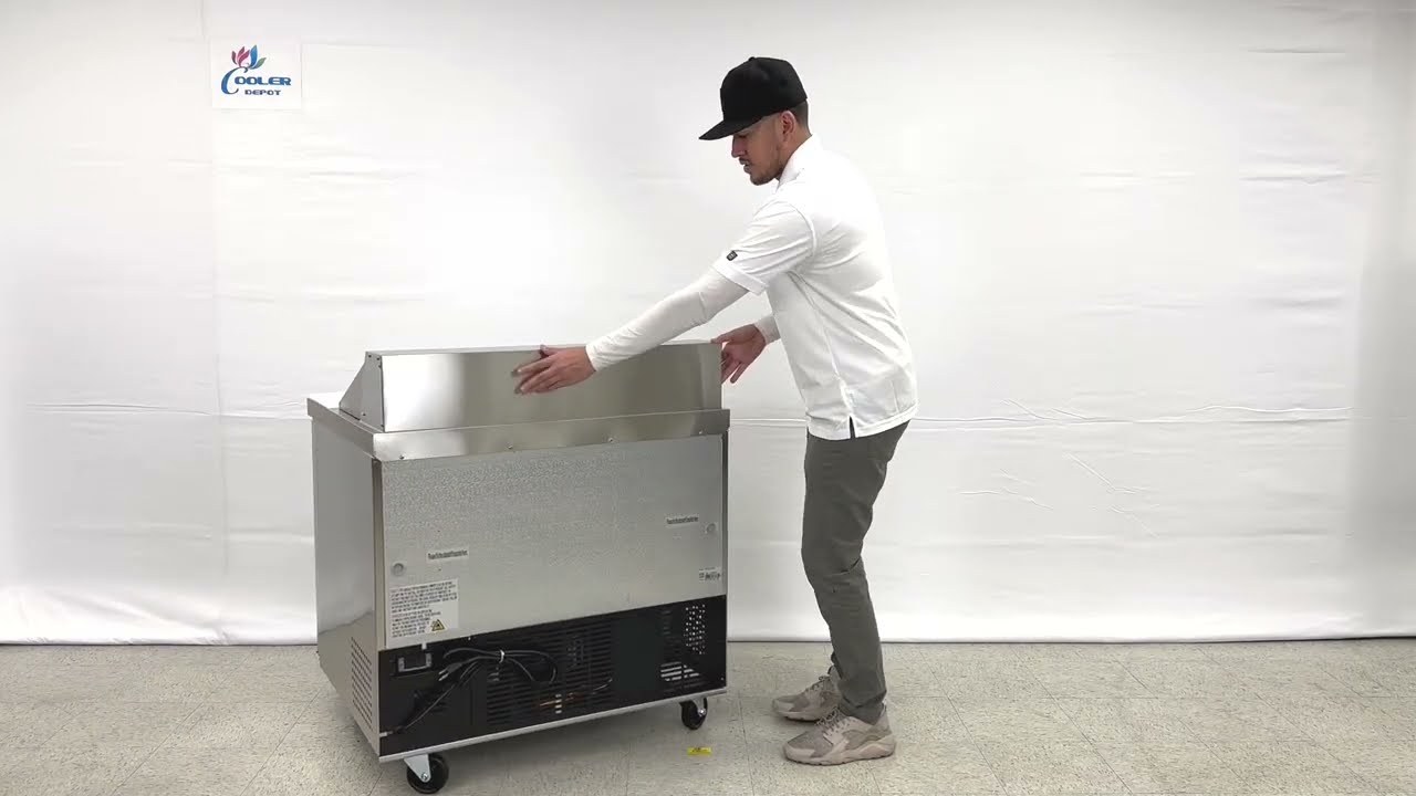 Commercial Refrigerated Sandwich Prep Table  36 Stainless Steel Merchandise Cold Salad
