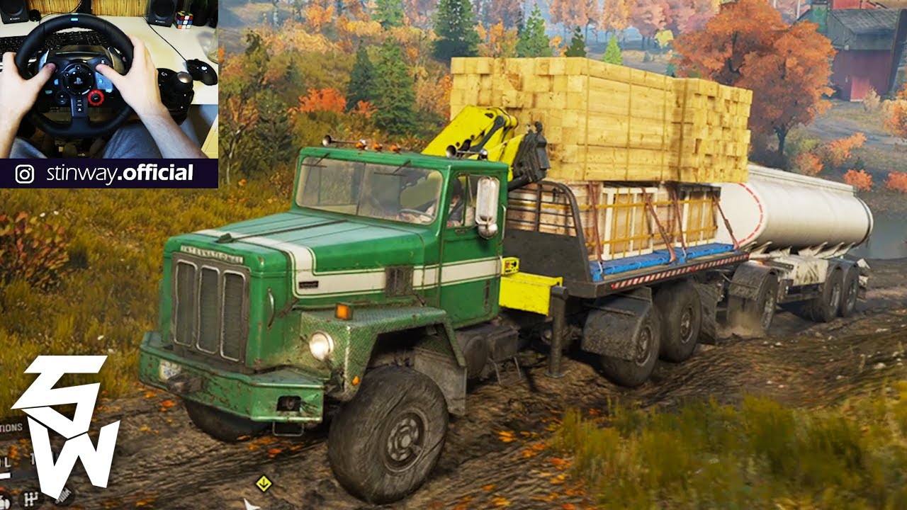 Steel River Supplies wth Paystar 5070 - SnowRunner - Logitech g29 Gameplay