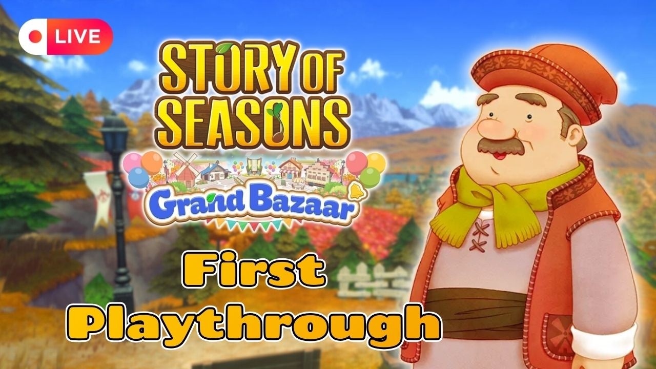 🔴  Autumn Year 1 🍂 Isaac's Birthday & Pushing for Rank 5 | Story of Seasons: Grand Bazaar