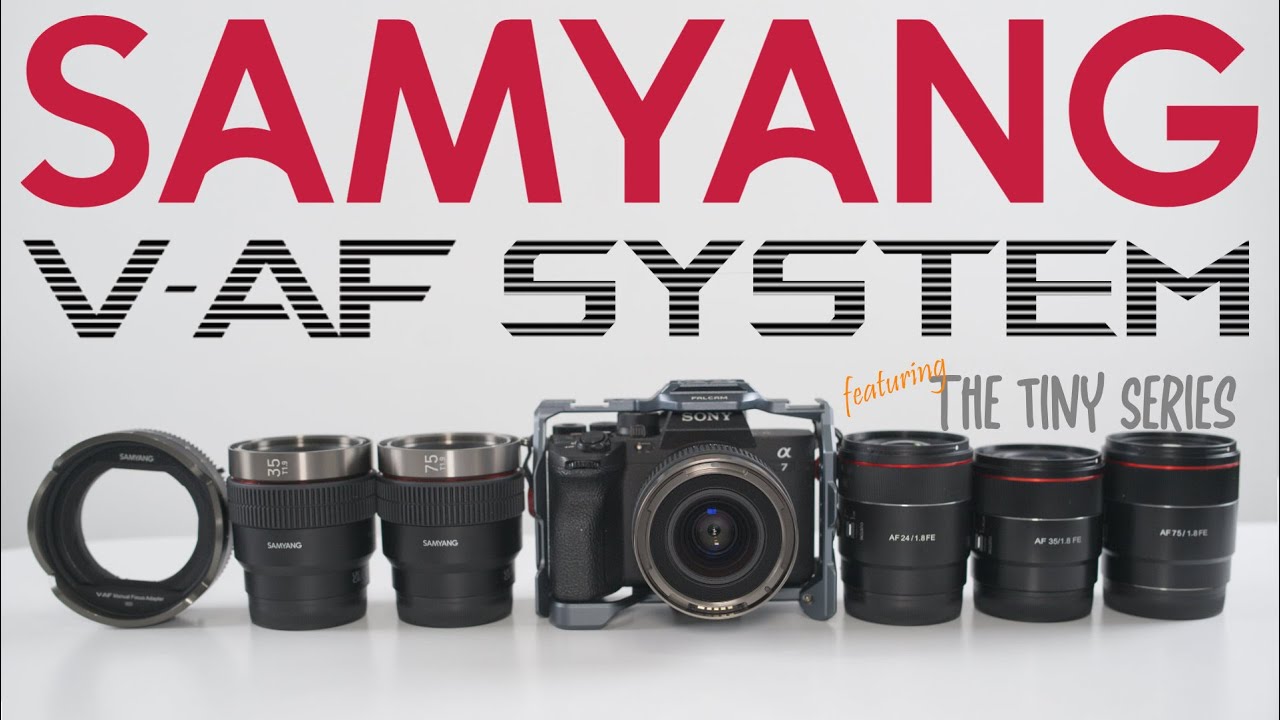 The Samyang V-AF System: 24mm/35mm/75mm T1.9 lenses and the Manual Focus adapter