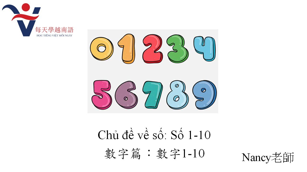 PART 1 越南語的數字1-10