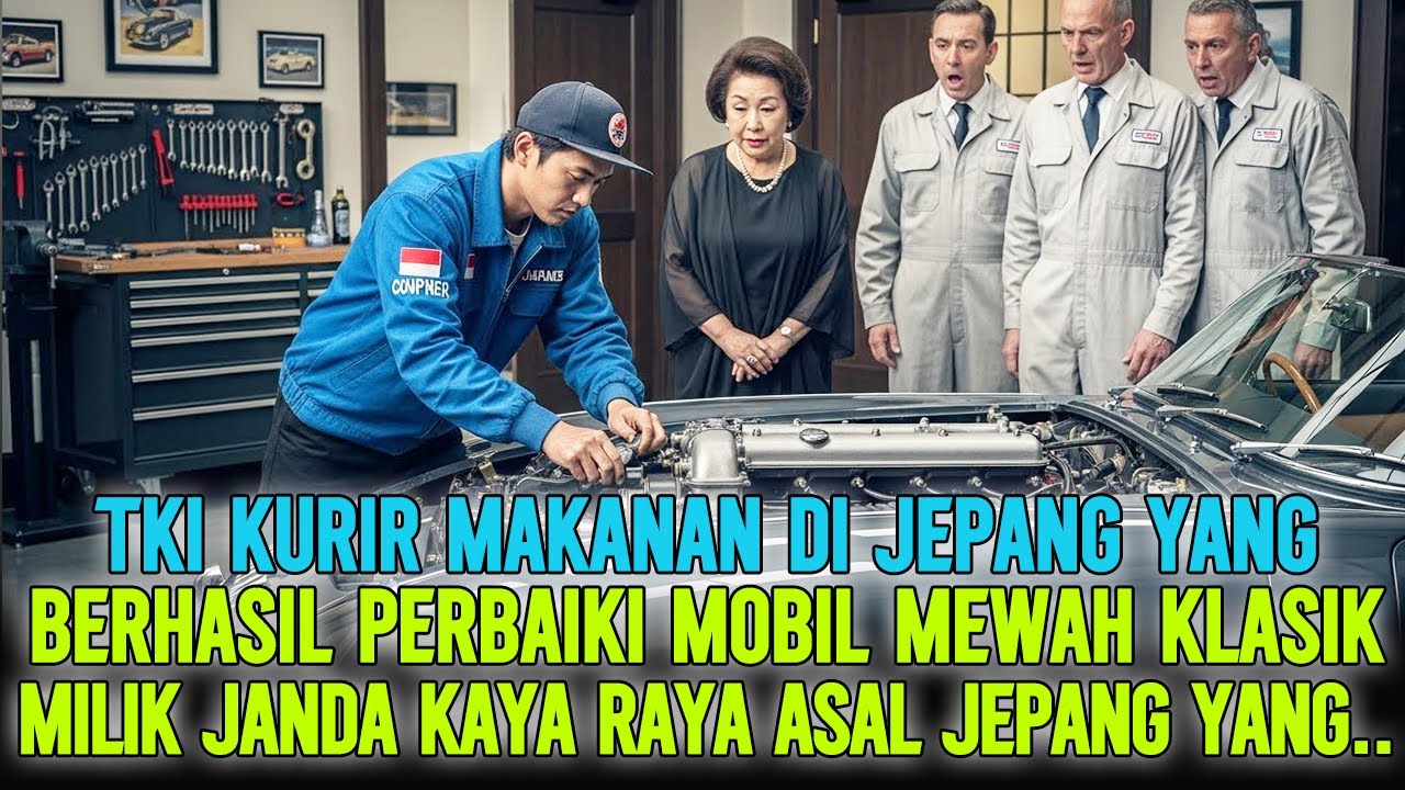 KISAH NYATA‼️TKI KURIR PERBAIKI MESIN MOBIL MEWAH MILIK JANDA KAYA JEPANG