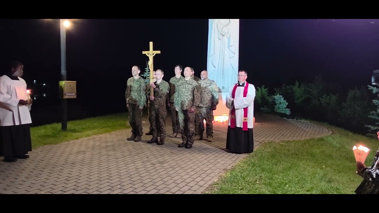 Krusta Ceļs Aglonas Bazilikas Sakrālajā Laukumā. 14.08.25.   22.00.