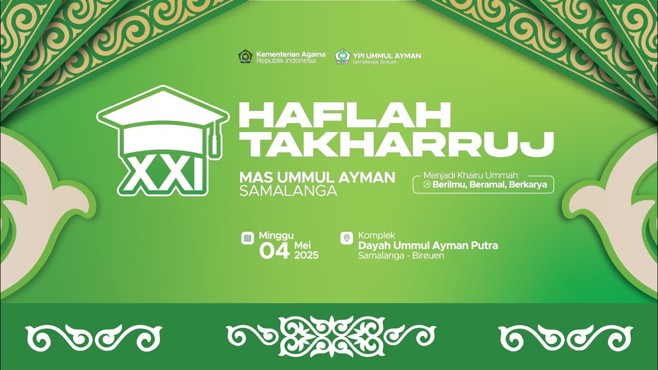 🔴LIVE | HAFLAH TAKHARRUJ MAS UMMUL AYMAN PUTRA ANGKATAN KE XXI
