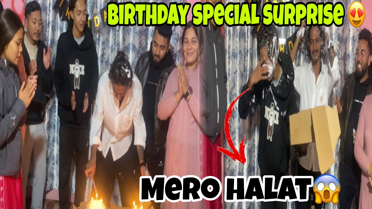 Birthday surprise for dada🥹sochyko theyena yesto ramailo hunxau vanera😍