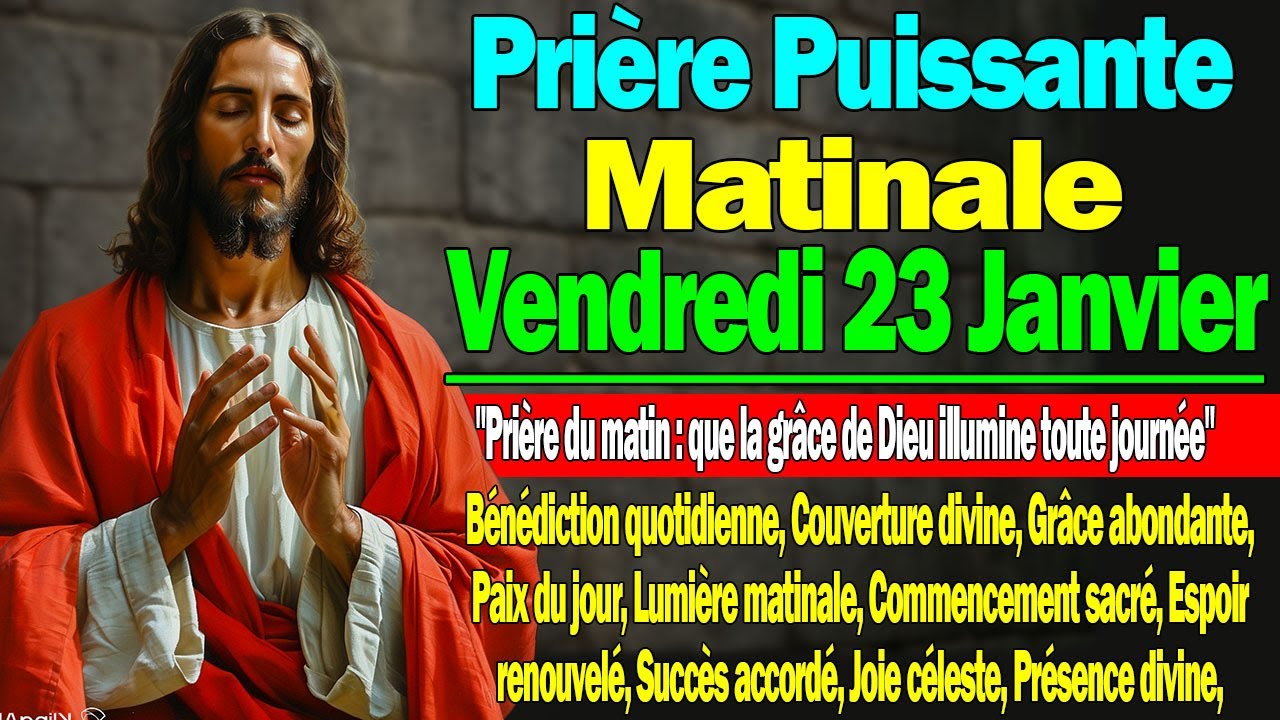 PRIERE du Matin Vendredi 23 Janvier avec Evangile du Jour paroles et Psaumes puissantes