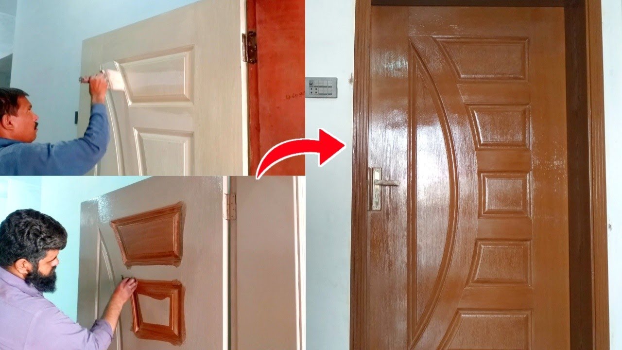 Wooden doors polish Technique in pakistan || wooden doors warnish Method.