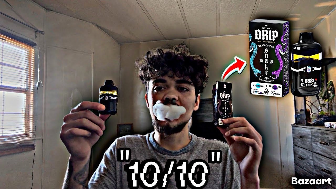 DRIP &ldquo;Year Of The Snake&rdquo; Dual ￼Disposable - Purple Urkle & ￼Cinnamon Stickz..🍃⛽️ (Review)