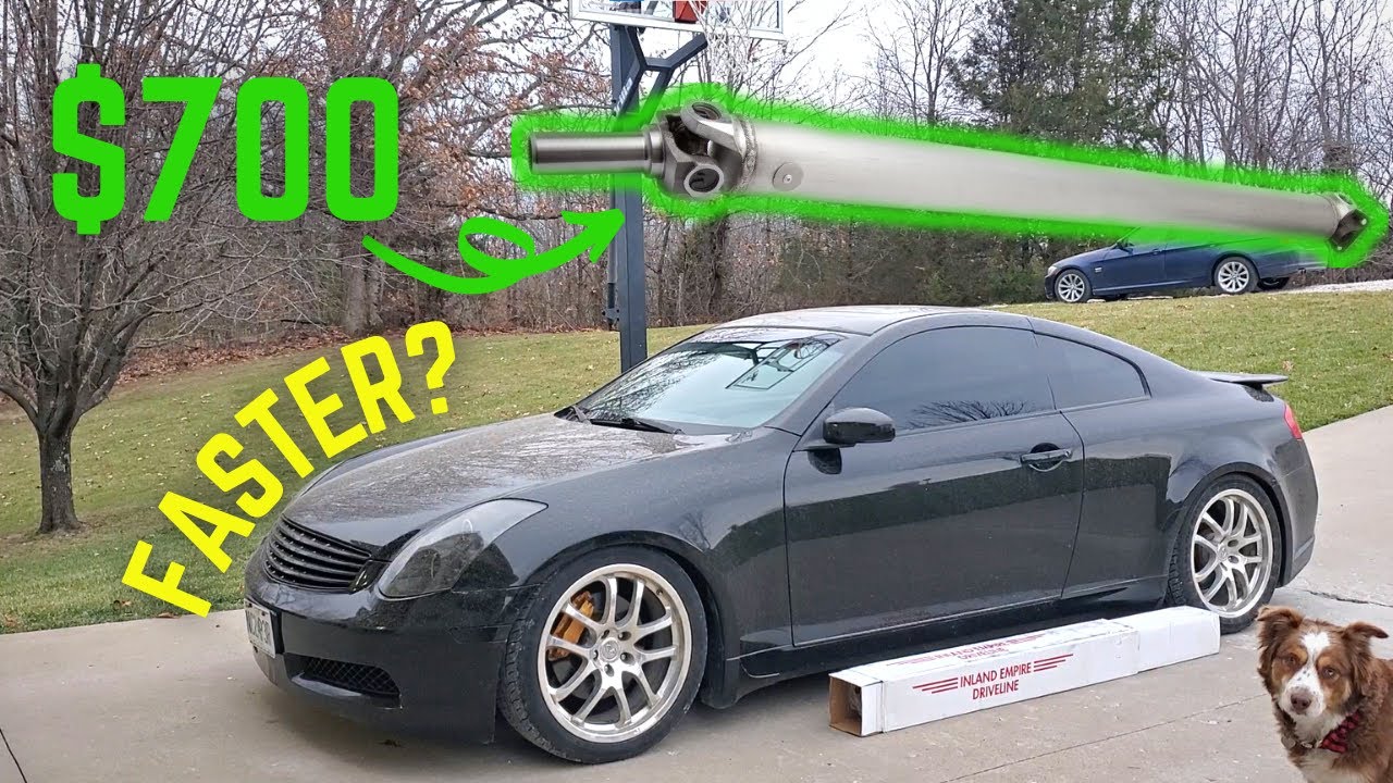 Infiniti G35 Coupe Upgraded CZP Single Piece Aluminum Driveshaft 6MT - She Rips!