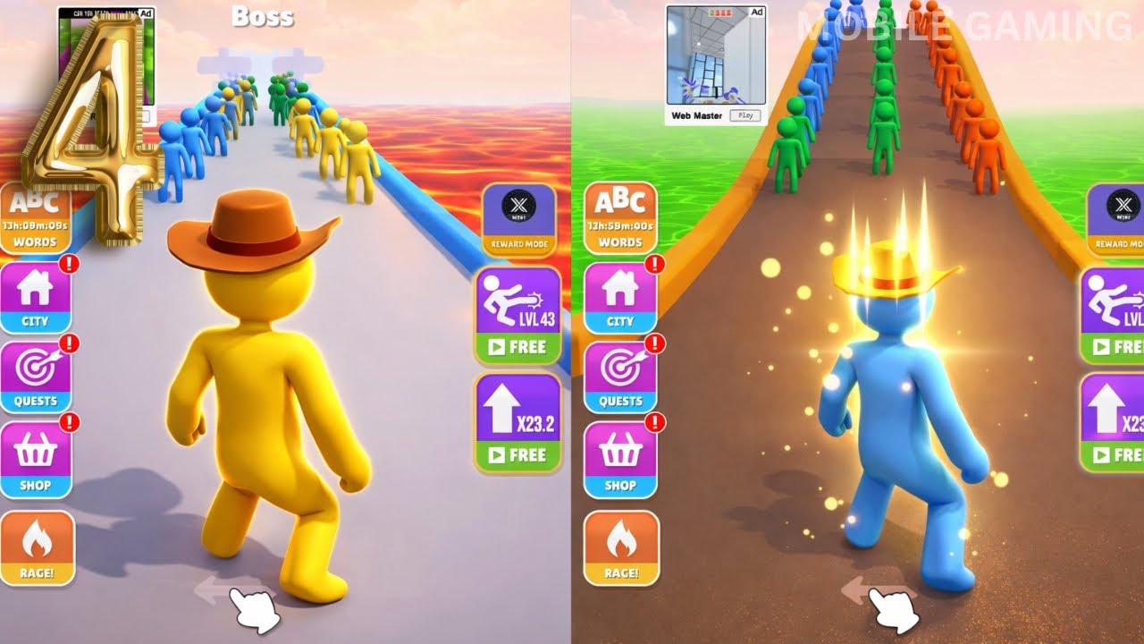 Giant Rush Forward vs Reverse Gameplay | Part 4 | MOBILE GAMING 