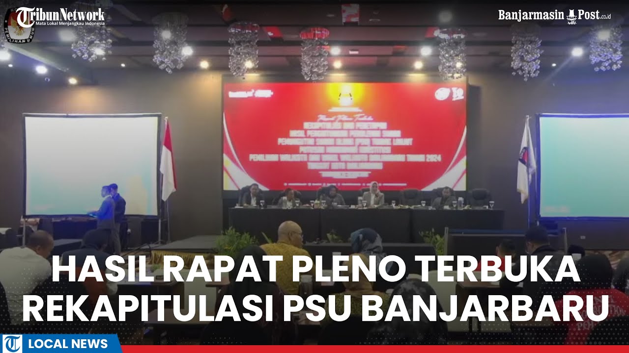 Hasil Rapat Pleno Terbuka Rekapitulasi PSU Banjarbaru, Lisa-Wartono Ungguli Kotak Kosong