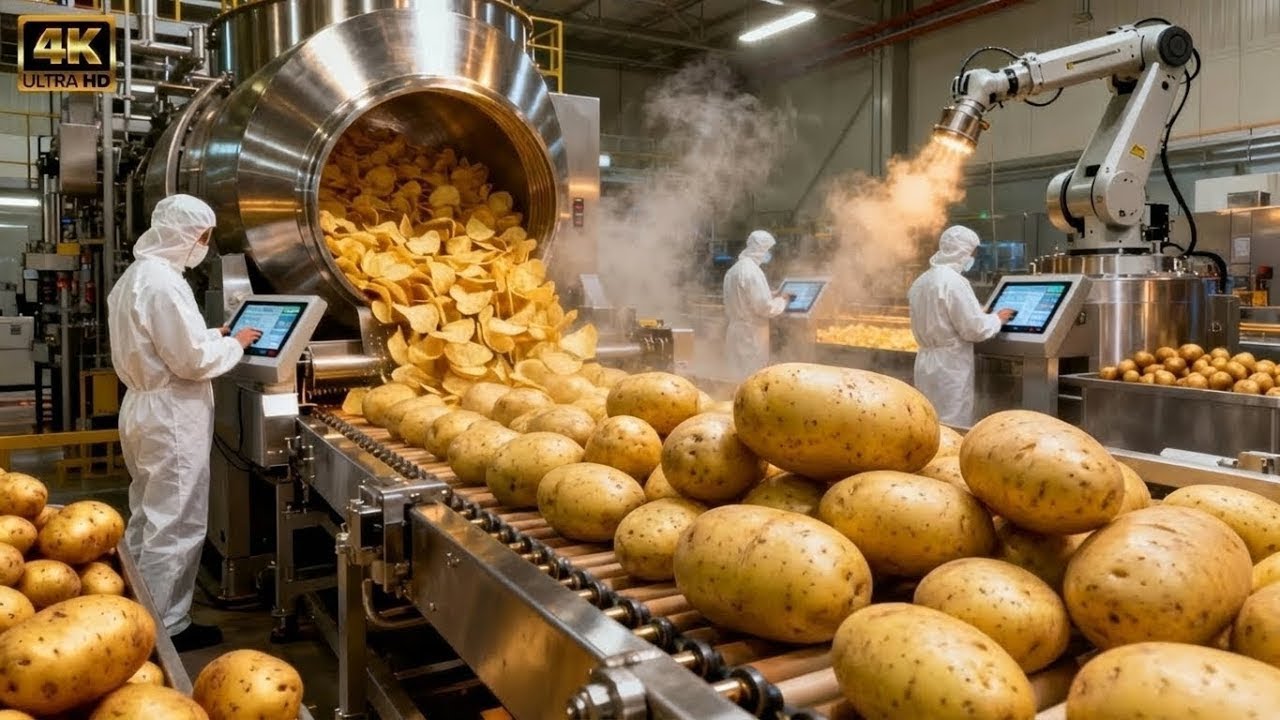 From Mud to Crunch 🤯 | Potato Chips Factory