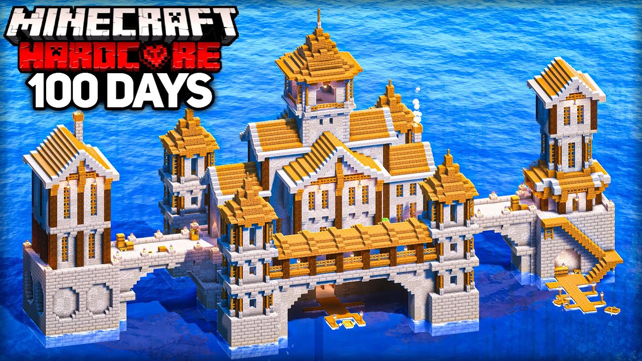 I Survived 100 Days Building a MEGABASE in Minecraft Hardcore
