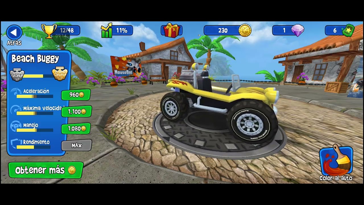 Jugando otra vez beach buggy racing parte 3