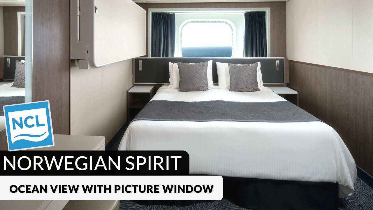 NCL Spirit | Oceanview Stateroom with Picture Window Full Tour & Review 4K | Category OA, OB