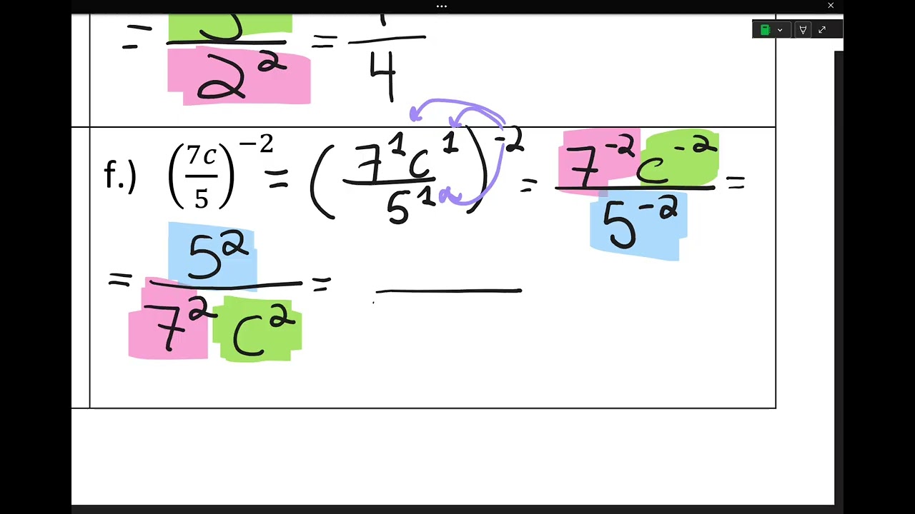 Unit 7: Division Exponent Rules