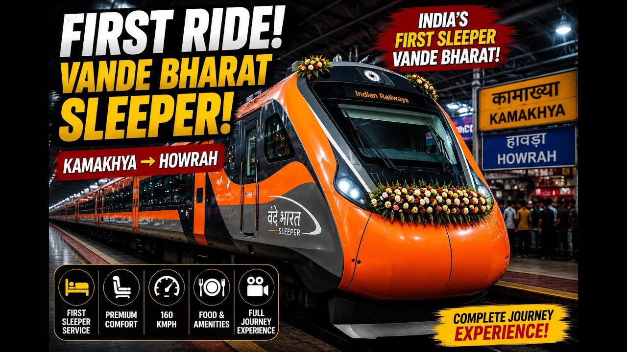 🚆 India’s FIRST Vande Bharat Sleeper | Inaugural Run Kamakhya–Howrah | Assam to Bengal 🇮🇳