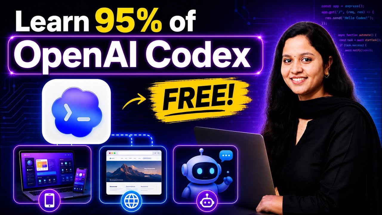 Learn Codex in One Video (2026) | Build Apps, Websites & AI Automation for FREE