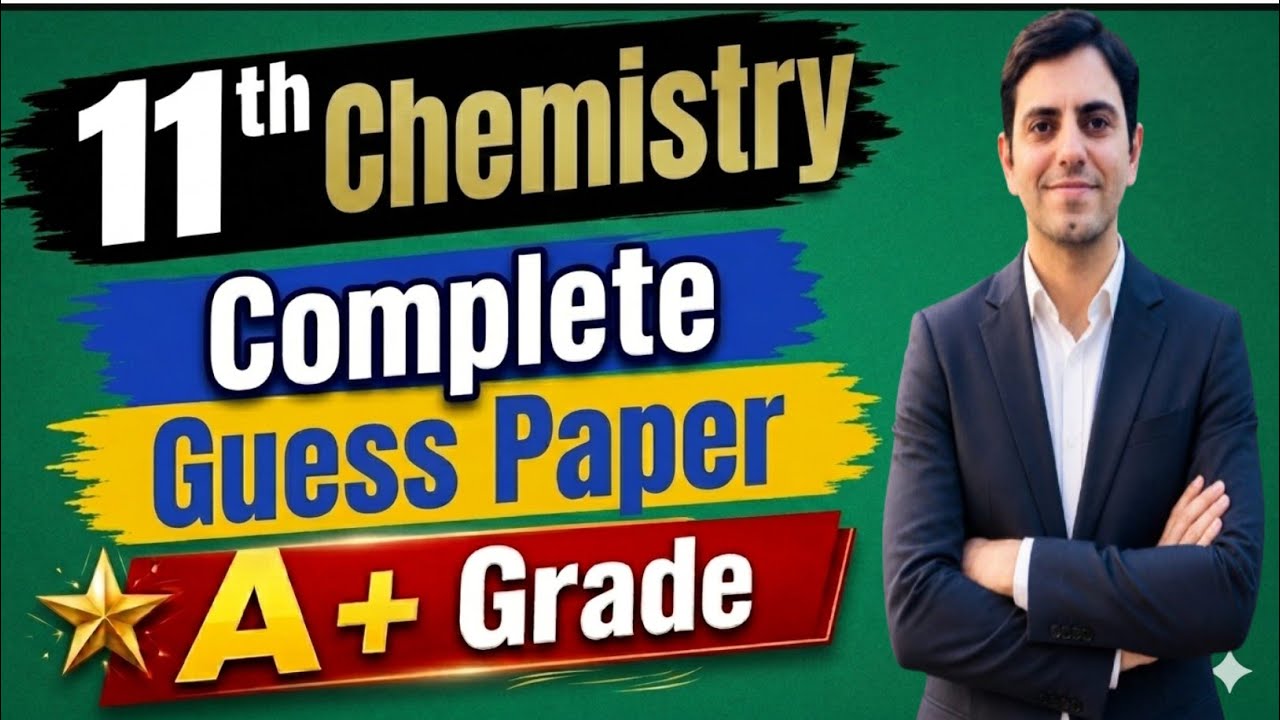 1st Year Chemistry Complete Guess Paper 2026 | Chemistry Class 11 important short and long questions