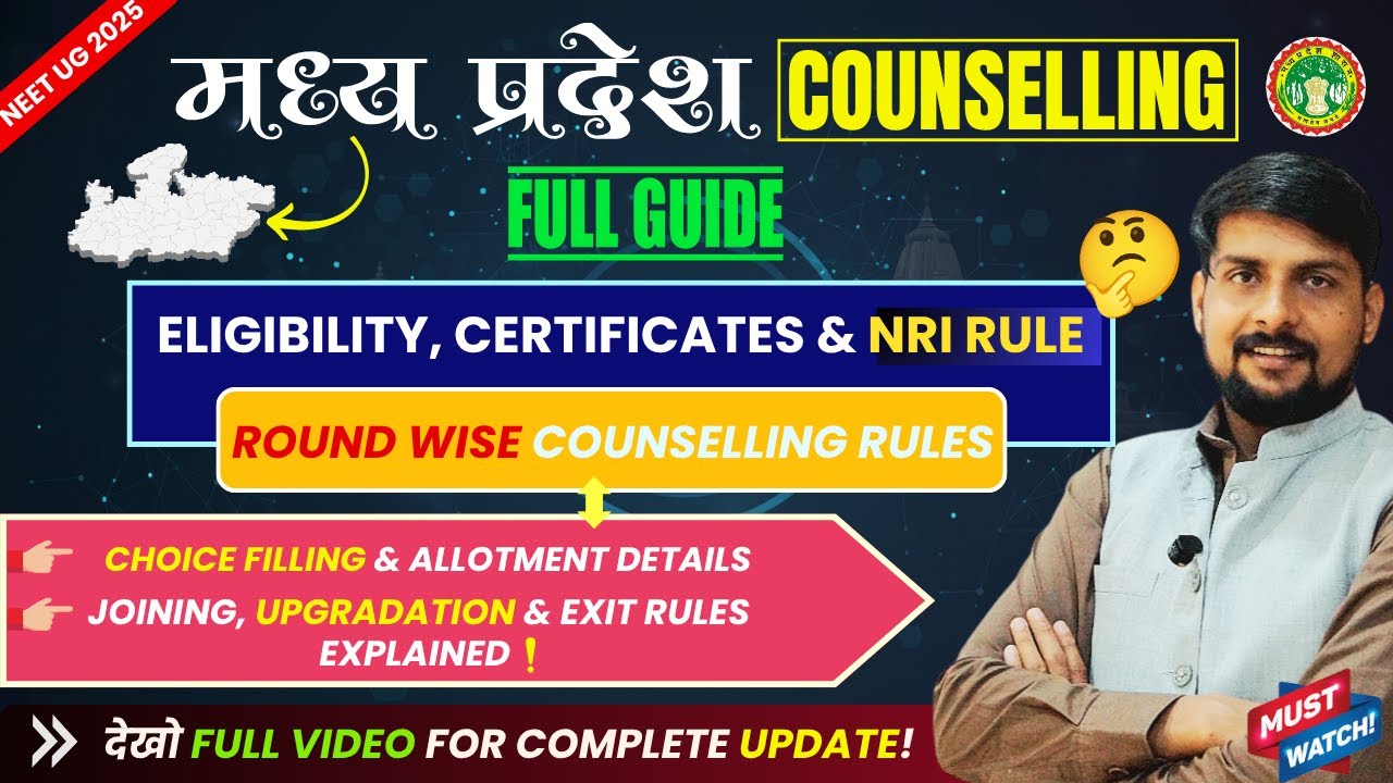 MP NEET PG Counselling 2025: Complete NRI Quota Seat Matrix | Branch-Wise Seats & Admission Rules