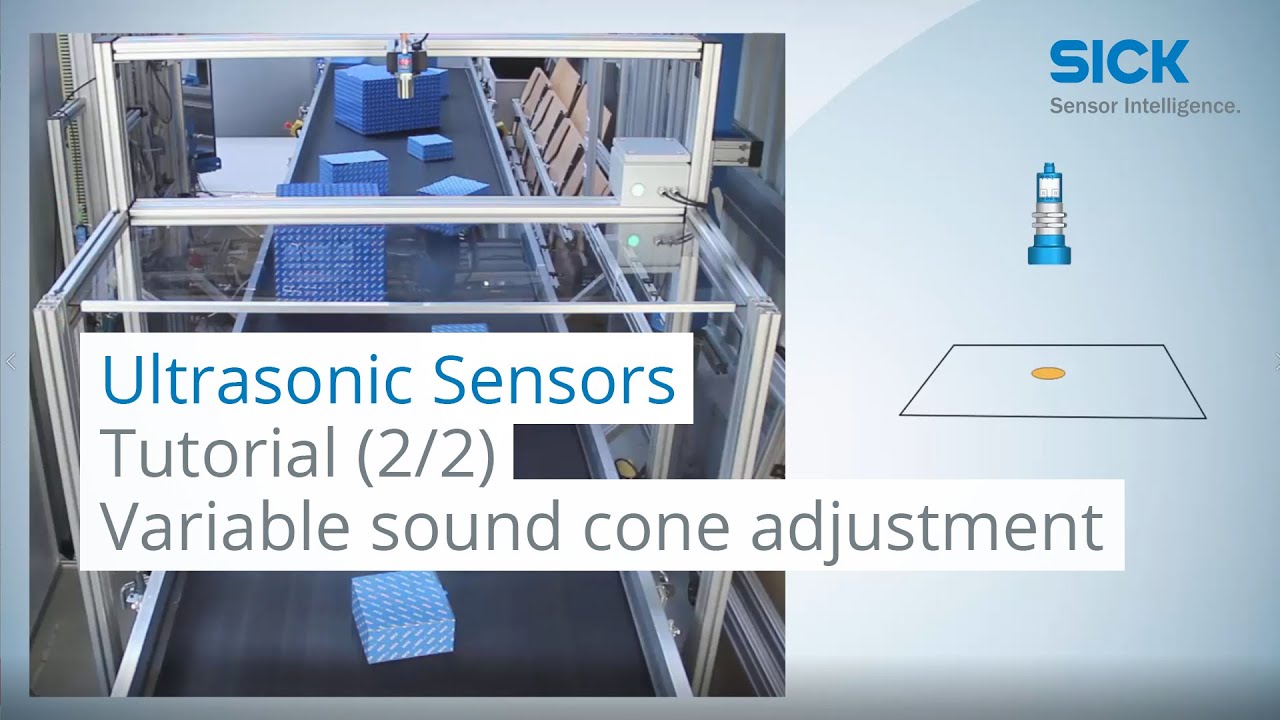 Tutorial ultrasonic sensors (2): Variable sound cone adjustment | SICK AG